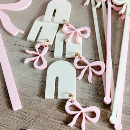 Acrylic Arch Bow Drink Markers | Reusable Drink Charms | 6 Count