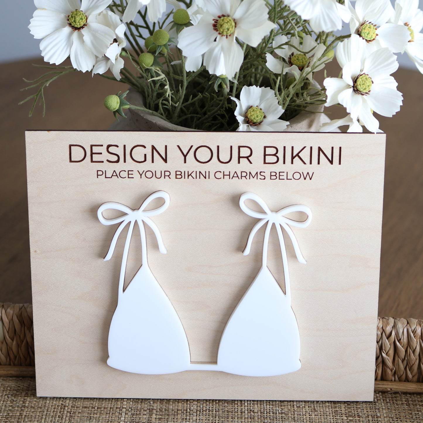 Bikini Charm Display Board | Boutique Jewelry Display | Interactive Retail Display
