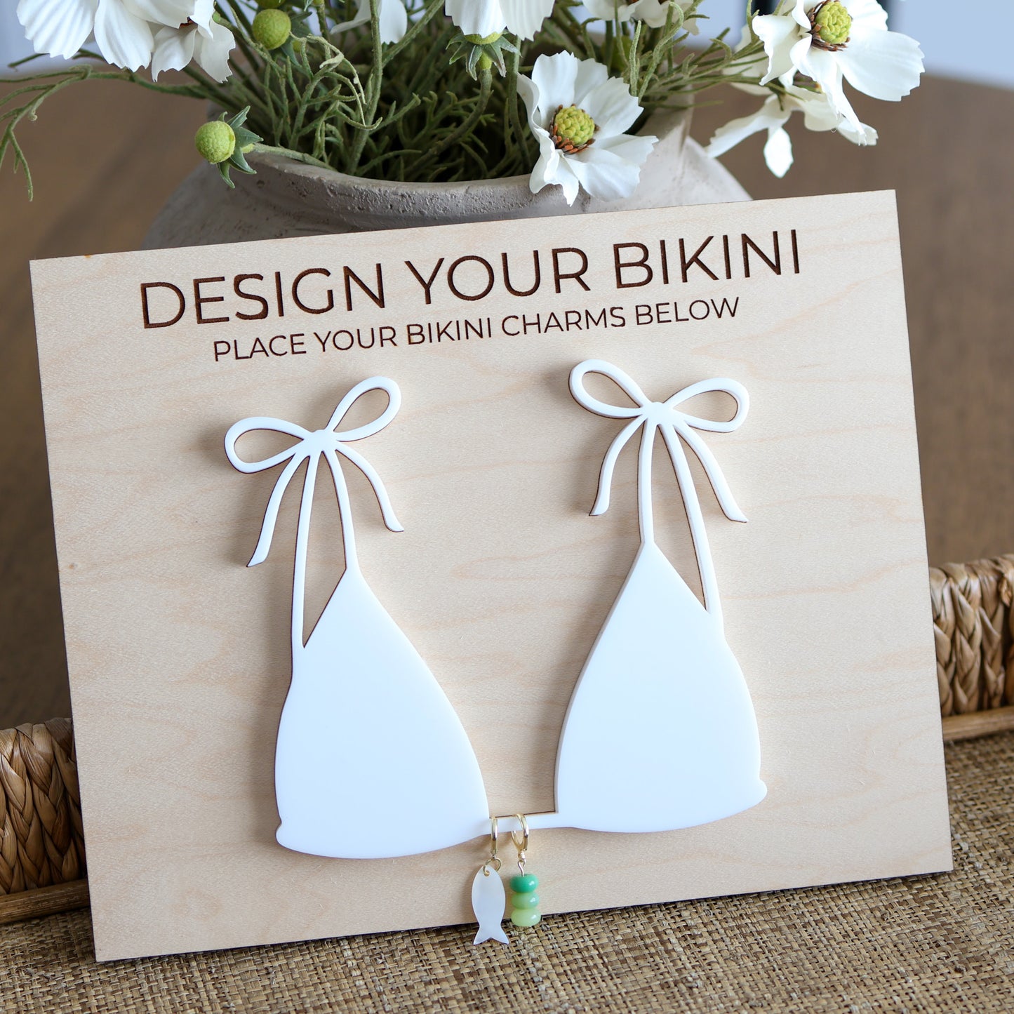 Bikini Charm Display Board | Boutique Jewelry Display | Interactive Retail Display