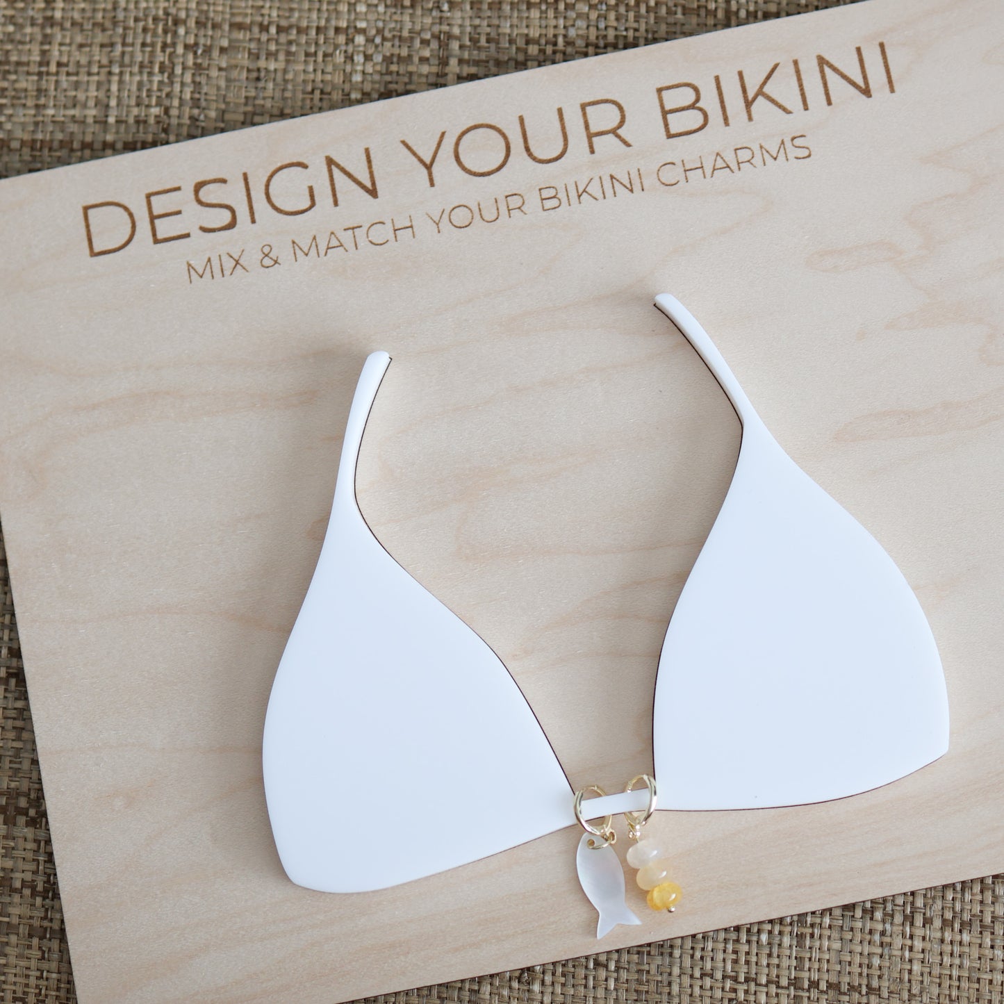 Bikini Charm Display Board | Boutique Jewelry Display | Interactive Retail Display