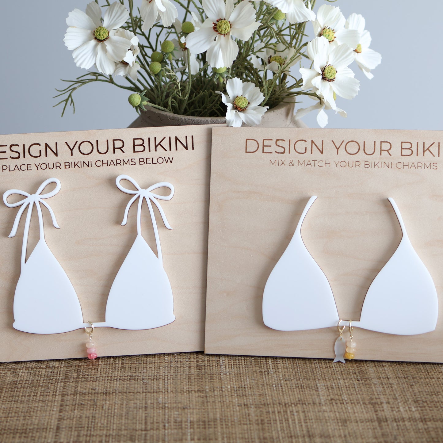 Bikini Charm Display Board | Boutique Jewelry Display | Interactive Retail Display