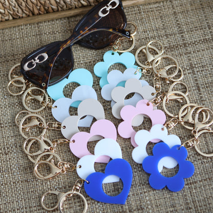 Acrylic Sunglasses Holder Keychain | Travel Glasses Holder | Bag Charm | Purse Accessory | Gift for Her