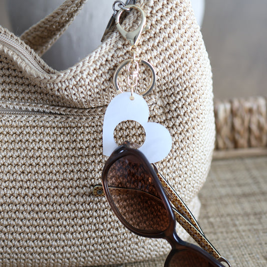 Acrylic Sunglasses Holder Keychain | Travel Glasses Holder | Bag Charm | Purse Accessory | Gift for Her