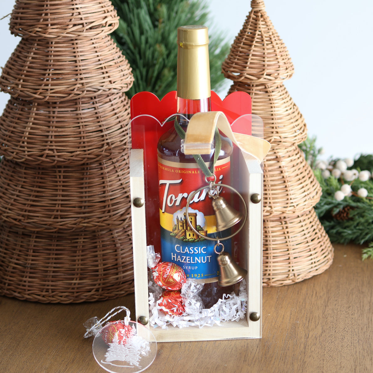 Wood & Acrylic Holiday Gift Carriers | Personalized Gift Packaging | 1 Count