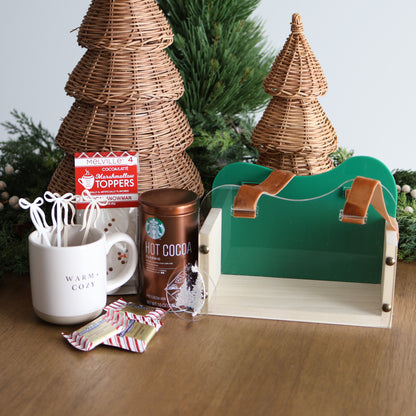 Wood & Acrylic Holiday Gift Carriers | Personalized Gift Packaging | 1 Count