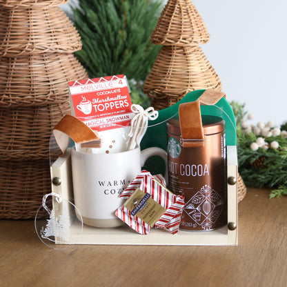 Wood & Acrylic Holiday Gift Carriers | Personalized Gift Packaging | 1 Count
