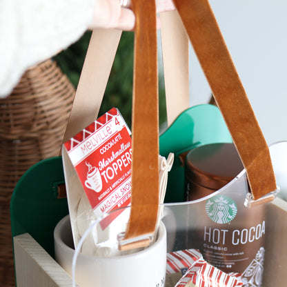 Wood & Acrylic Holiday Gift Carriers | Personalized Gift Packaging | 1 Count