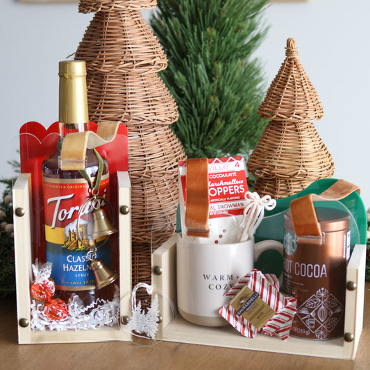 Wood & Acrylic Holiday Gift Carriers | Personalized Gift Packaging | 1 Count