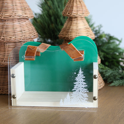 Wood & Acrylic Holiday Gift Carriers | Personalized Gift Packaging | 1 Count