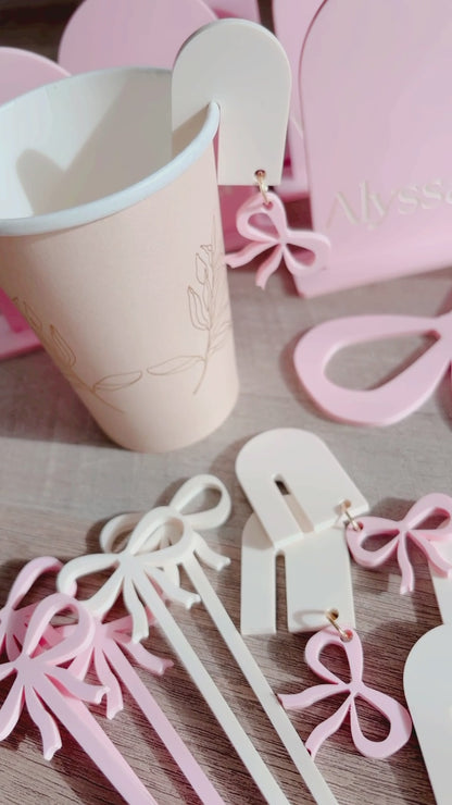 Acrylic Arch Bow Drink Markers | Reusable Drink Charms | 6 Count